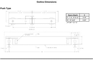 Top Running Push & Hand Geared Crane Bridge Kits